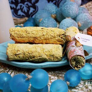 2 Organic Wild Harvested Ginger Coated Eucalyptus Smudge Sticks